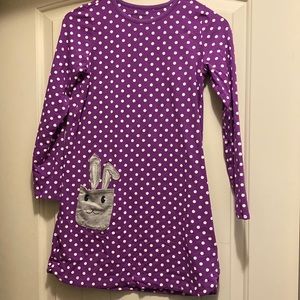 Cute bunny appliqué Lands End dress size 10-12